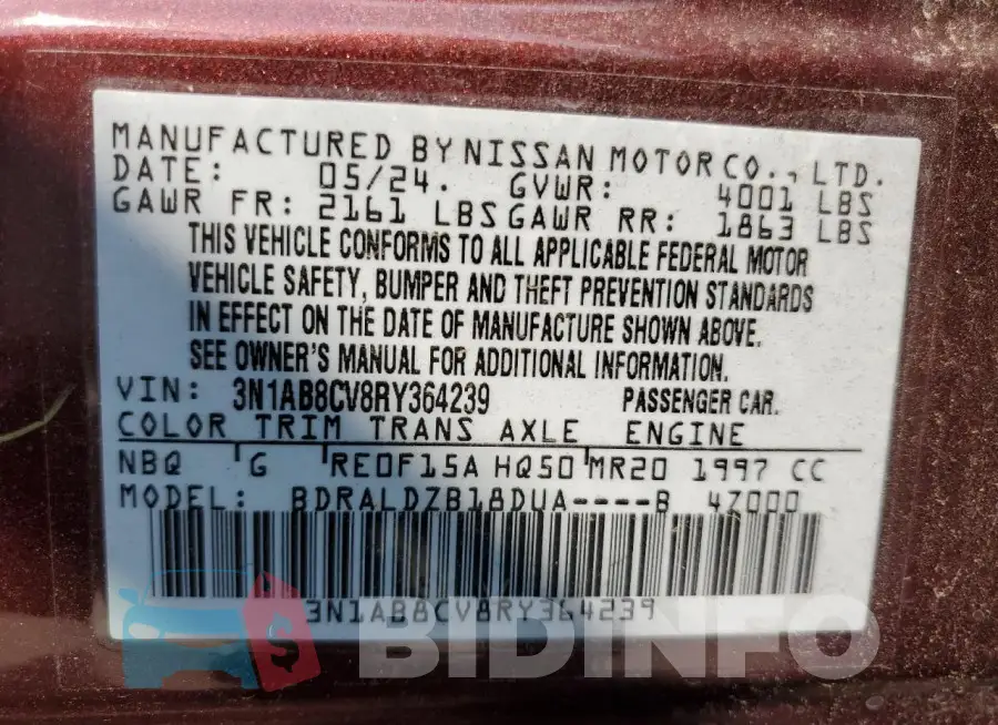 3N1AB8CV8RY364239 Photo# 12