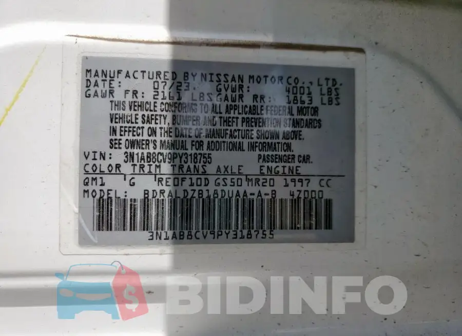 3N1AB8CV9PY318755 Photo# 12