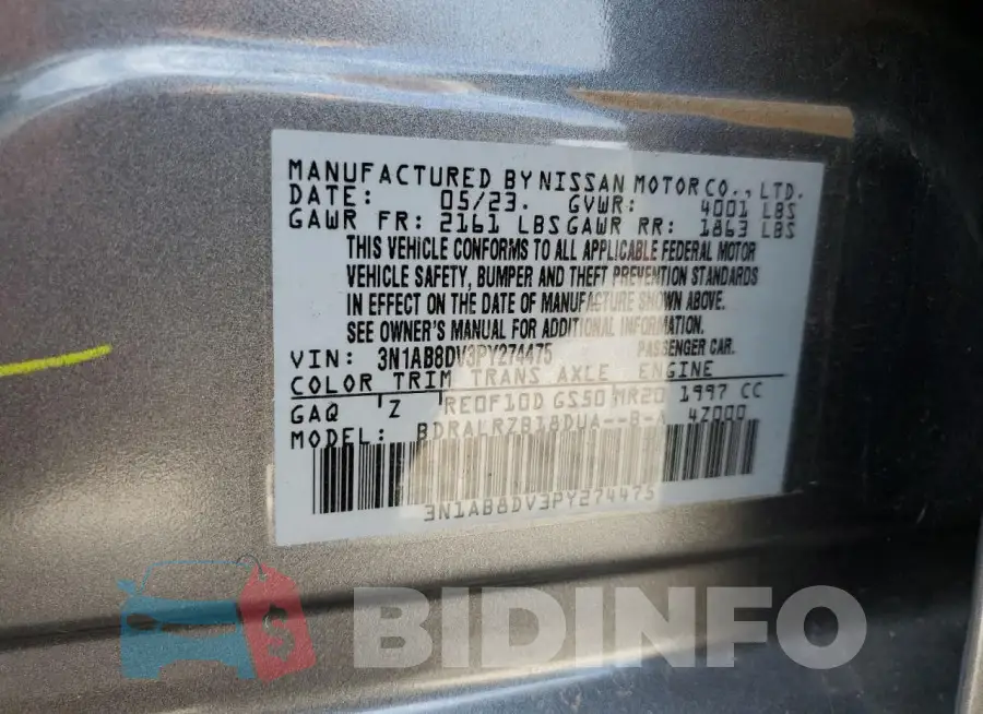 3N1AB8DV3PY274475 Photo# 12