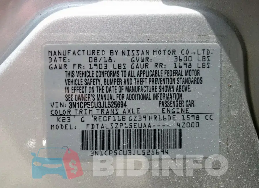 3N1CP5CU3JL525694 Photo# 13