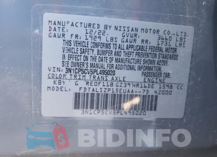 3N1CP5CV5PL495020 Photo# 14