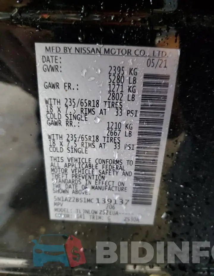 5N1AZ2BS1MC139137 Photo# 13
