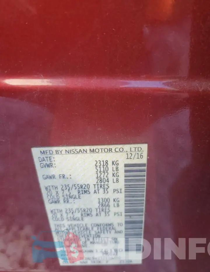 5N1AZ2MGXHN126180 Photo# 13