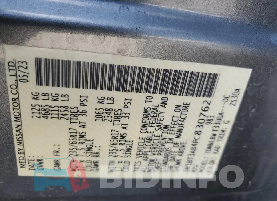 5N1BT3AB4PC830762 Photo# 14