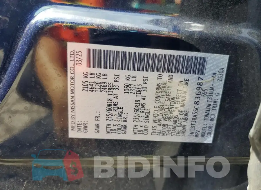 5N1BT3BA5SC836987 Photo# 14