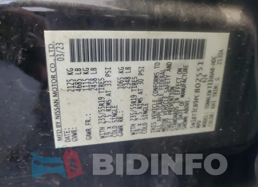 5N1BT3CB9PC802551 Photo# 12