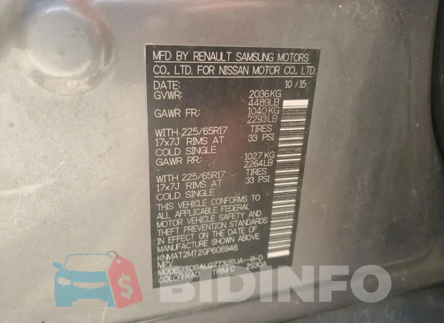 KNMAT2MT2GP606946 Photo# 12