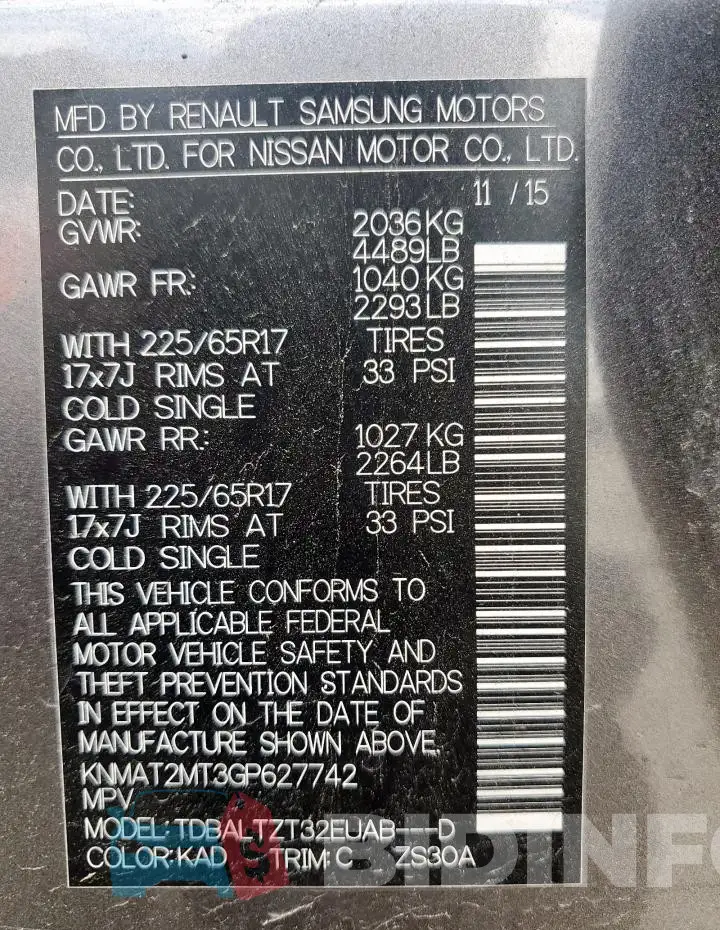 KNMAT2MT3GP627742 Photo# 13