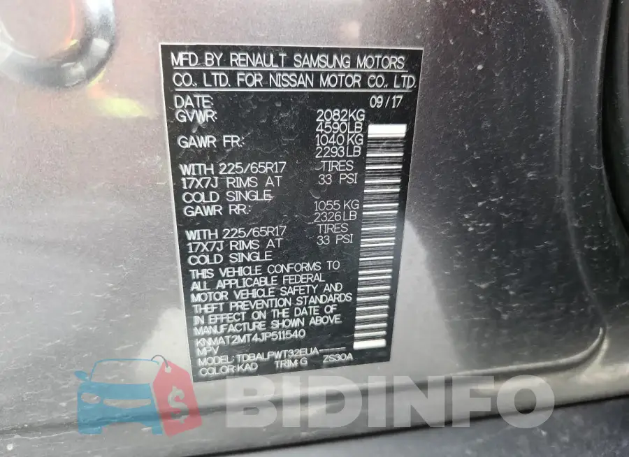 KNMAT2MT4JP511540 Photo# 13
