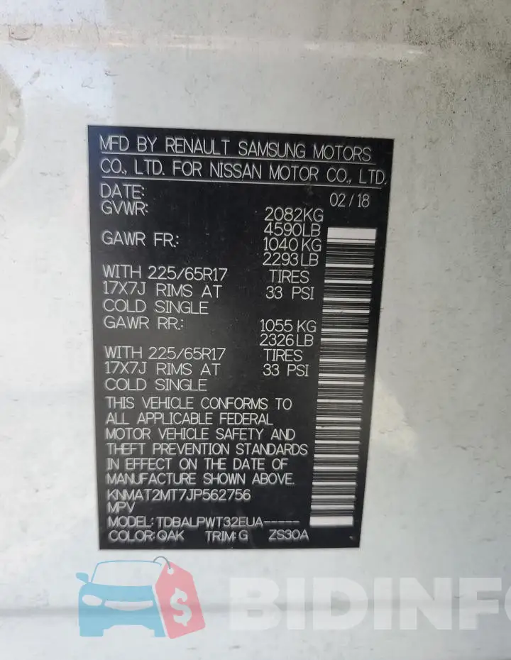 KNMAT2MT7JP562756 Photo# 13