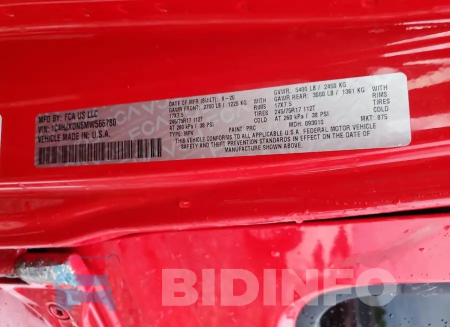 1C4HJXDN6MW566780 Photo# 13