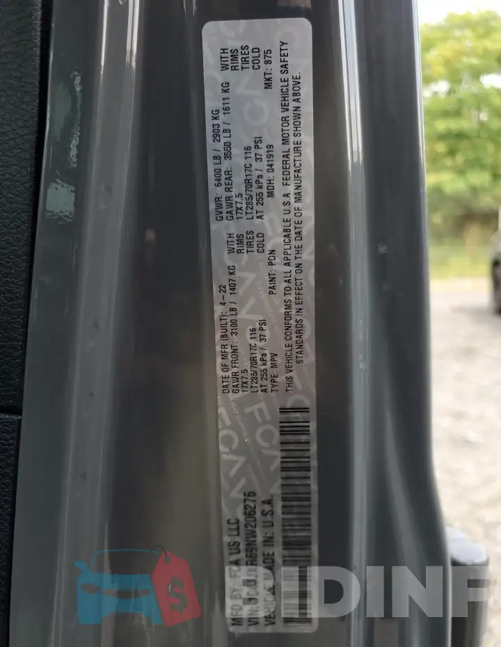1C4JJXR69NW206276 Photo# 13