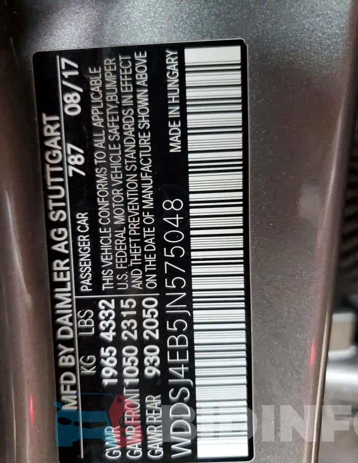 WDDSJ4EB5JN575048 Photo# 13