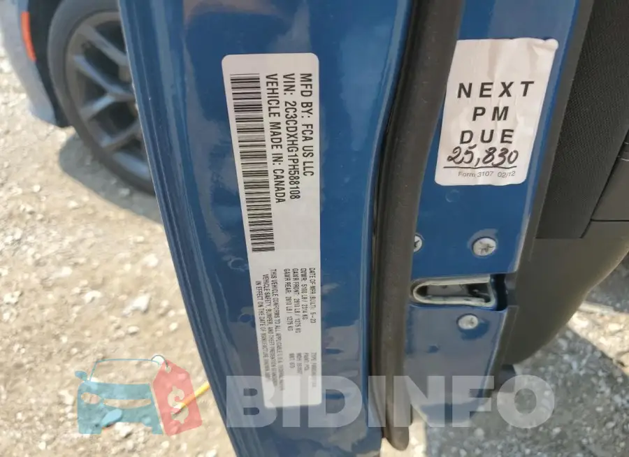 2C3CDXHG1PH588108 Photo# 12