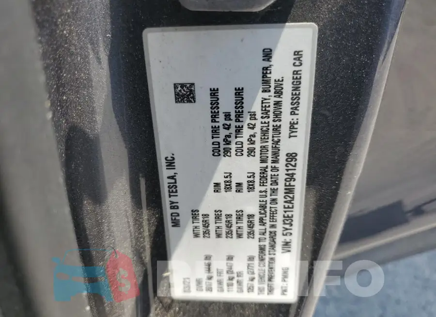 5YJ3E1EA2MF941298 Photo# 12
