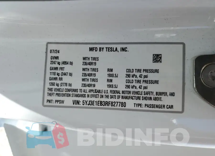 5YJ3E1EB3RF827780 Photo# 12