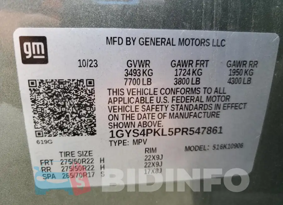 1GYS4PKL5PR547861 Photo# 13