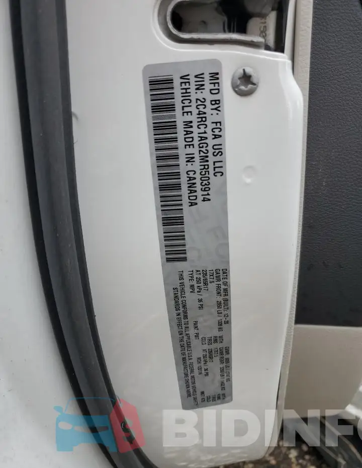 2C4RC1AG2MR503914 Photo# 13