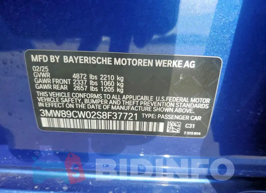 3MW89CW02S8F37721 Photo# 12