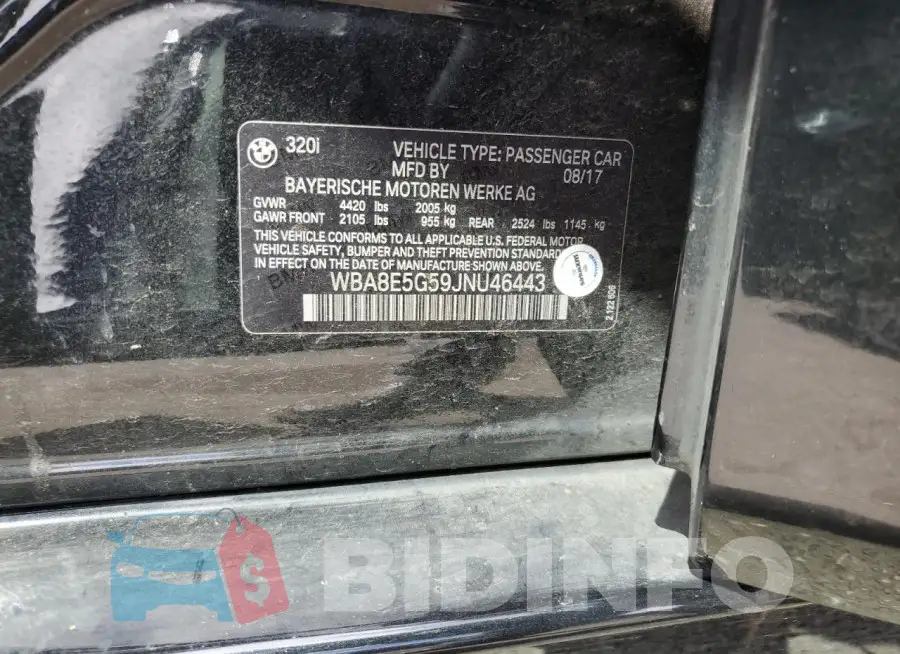 WBA8E5G59JNU46443 Photo# 12