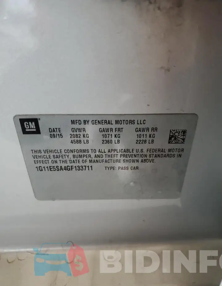 1G11E5SA4GF133711 Photo# 13