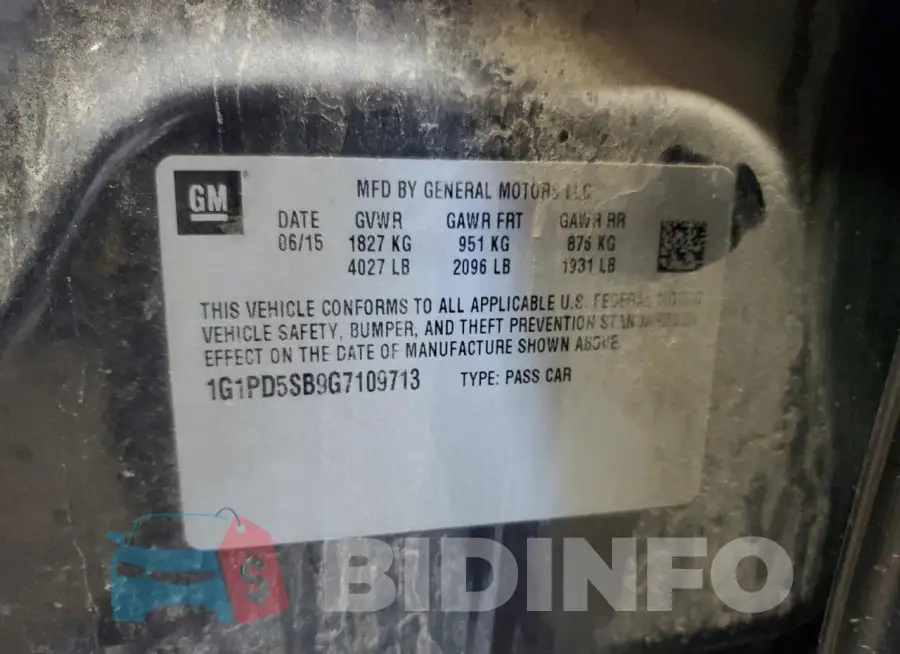 1G1PD5SB9G7109713 Photo# 12