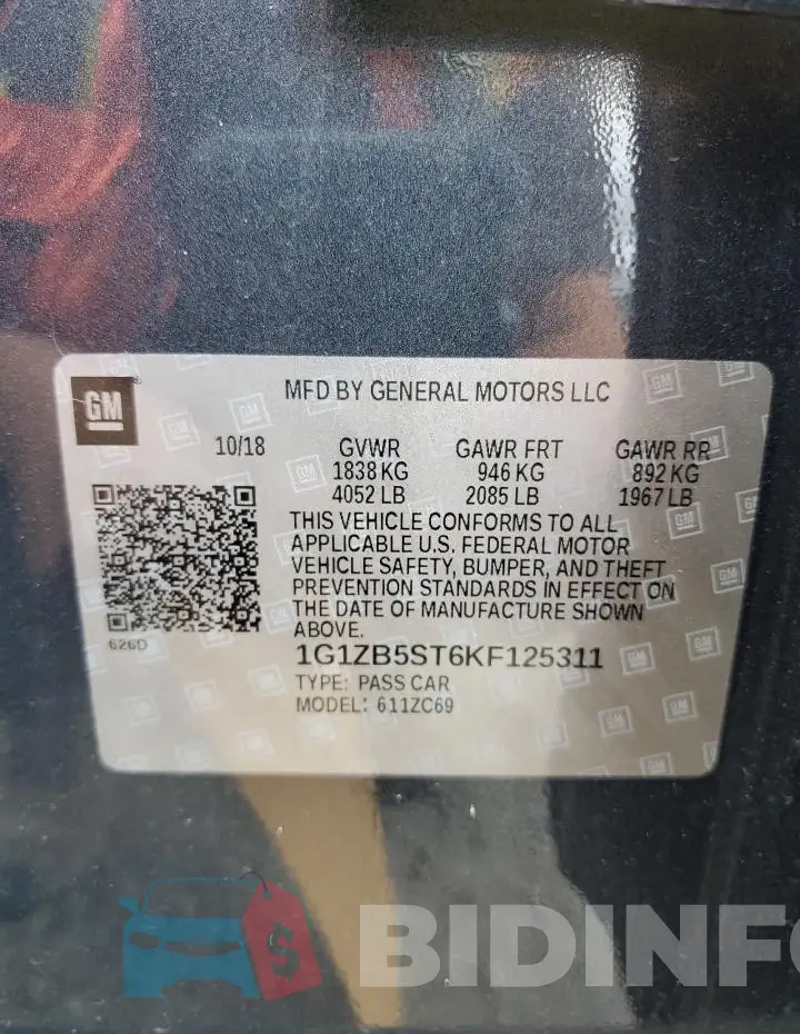 1G1ZB5ST6KF125311 Photo# 12