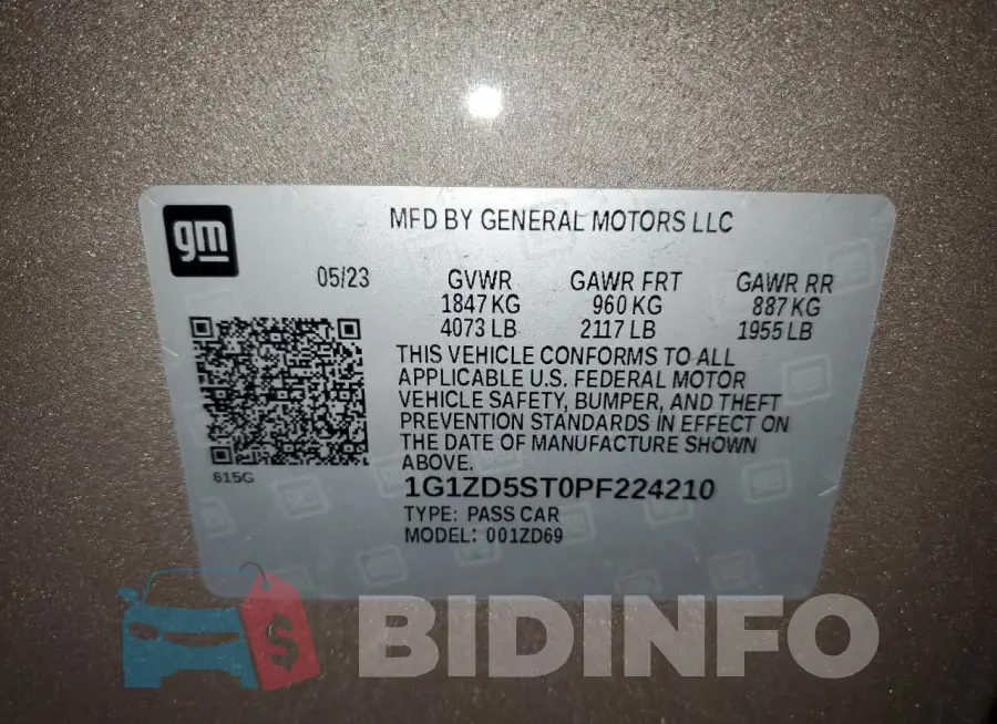 1G1ZD5ST0PF224210 Photo# 12