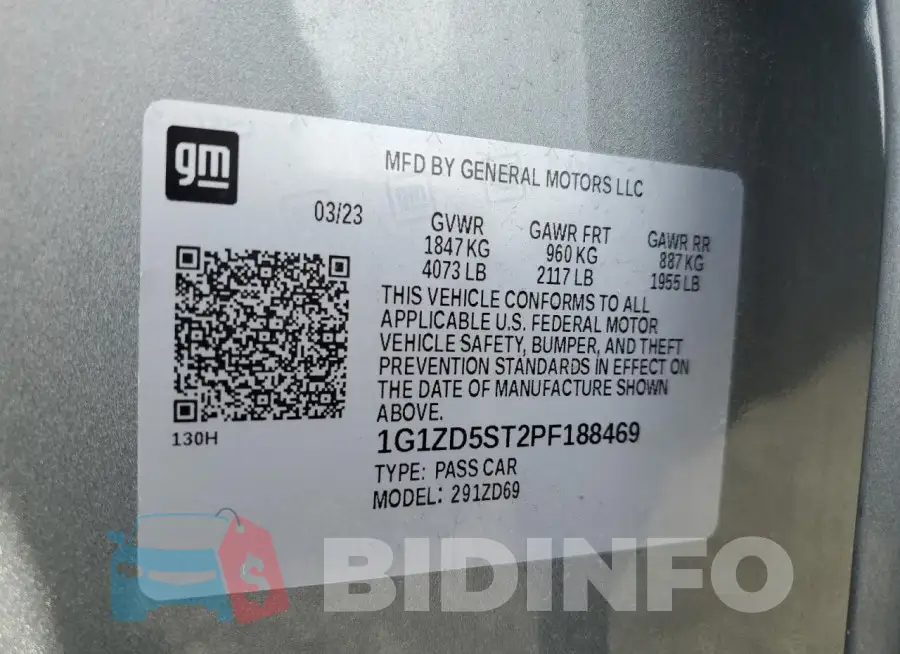 1G1ZD5ST2PF188469 Photo# 13