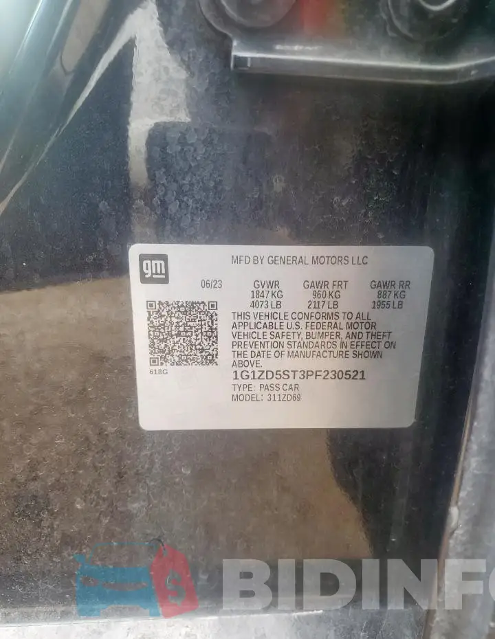1G1ZD5ST3PF230521 Photo# 13