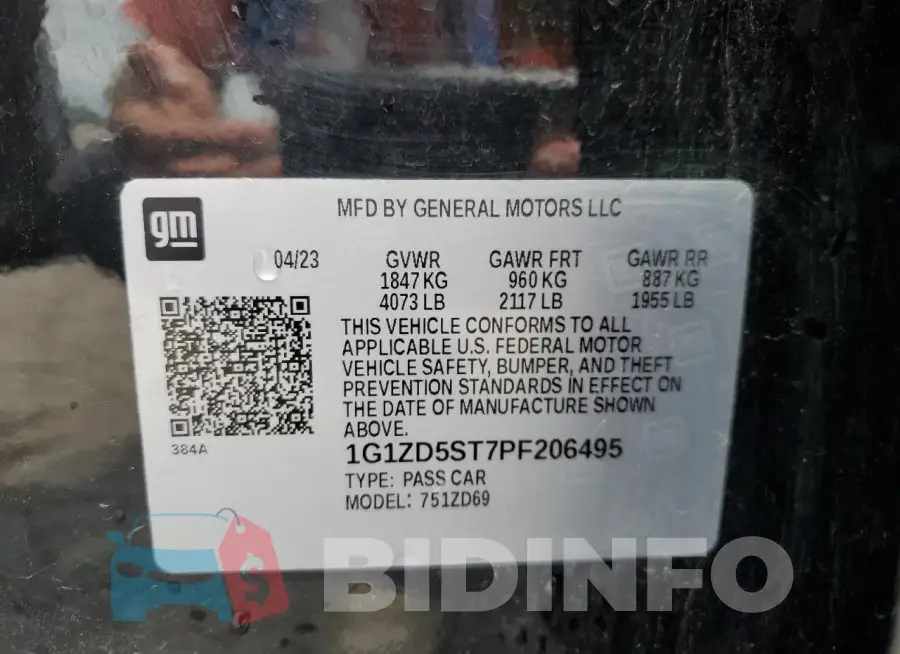 1G1ZD5ST7PF206495 Photo# 13