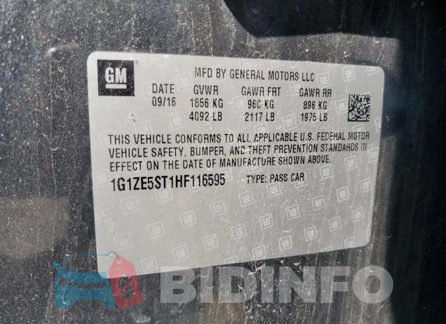 1G1ZE5ST1HF116595 Photo# 12