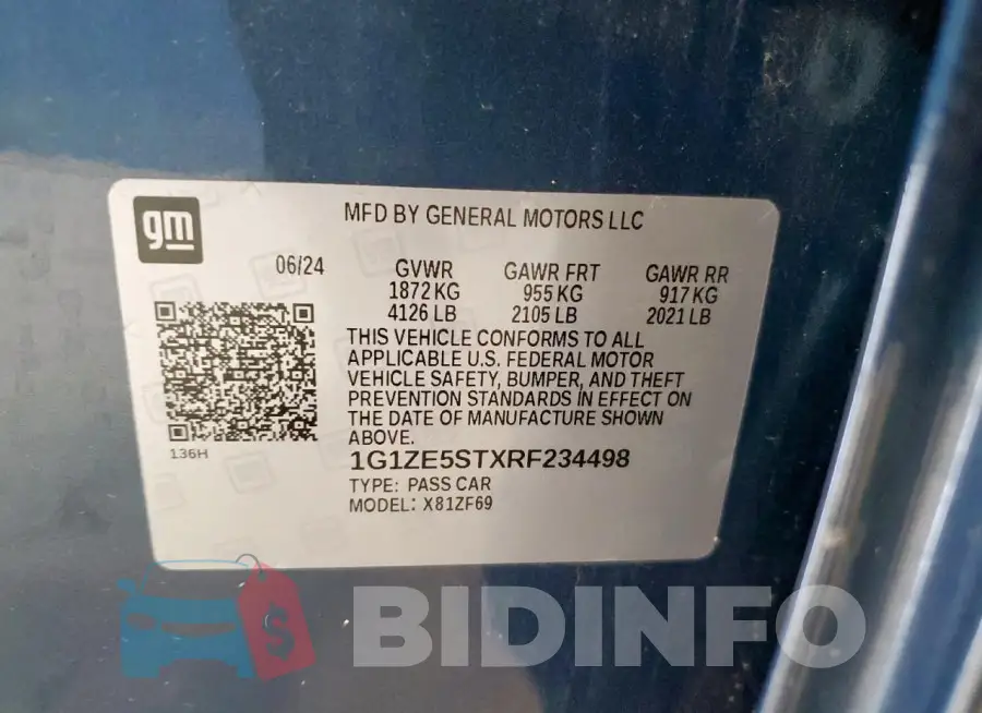 1G1ZE5STXRF234498 Photo# 12