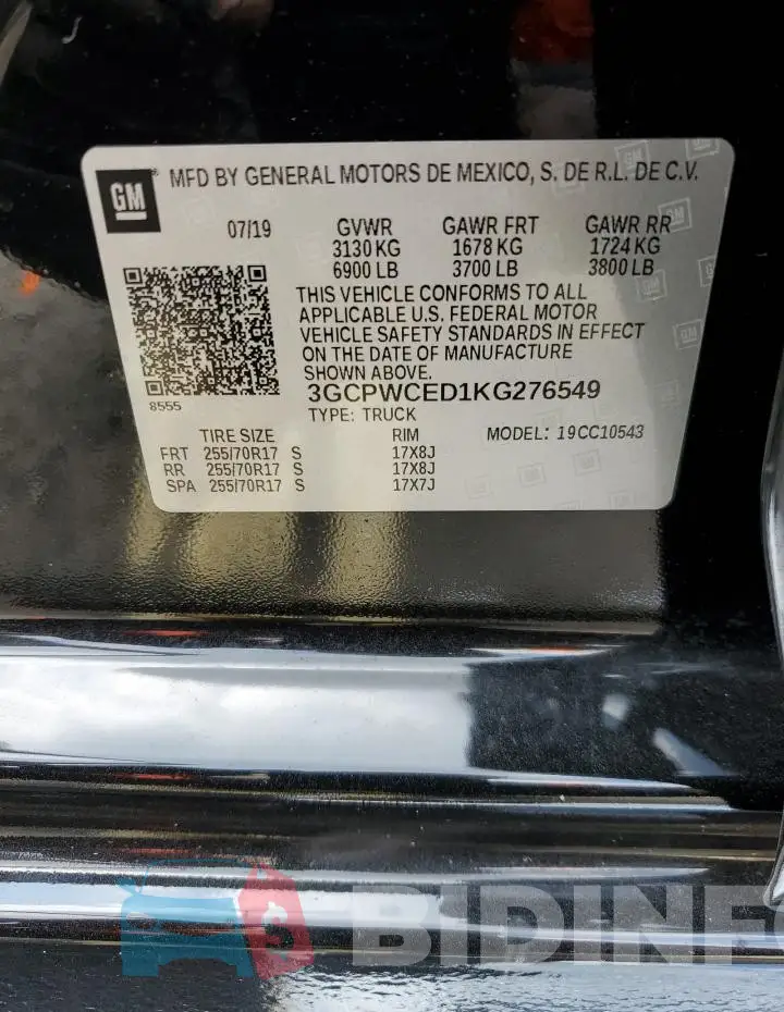 3GCPWCED1KG276549 Photo# 13