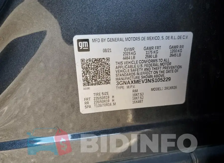 3GNAXMEV3NS105229 Photo# 13