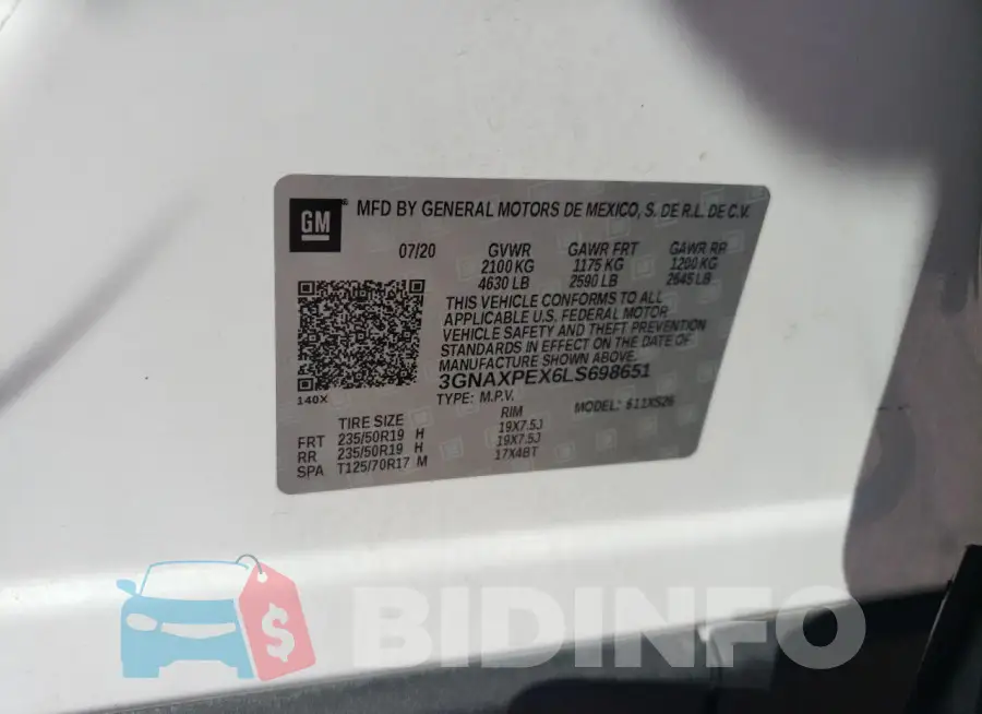 3GNAXPEX6LS698651 Photo# 13
