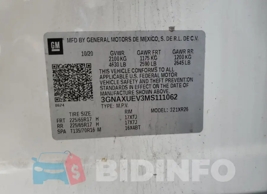 3GNAXUEV3MS111062 Photo# 13