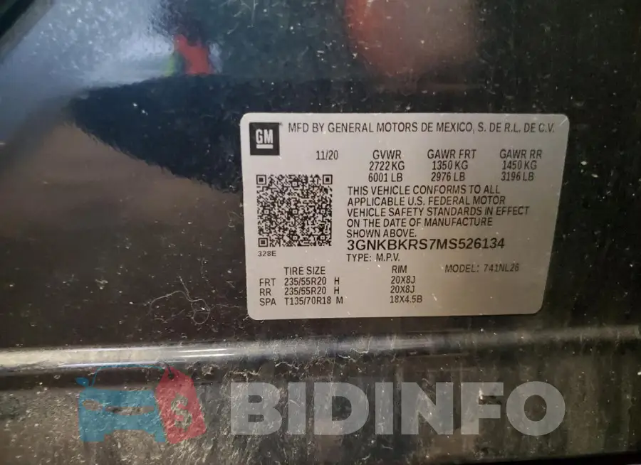 3GNKBKRS7MS526134 Photo# 14