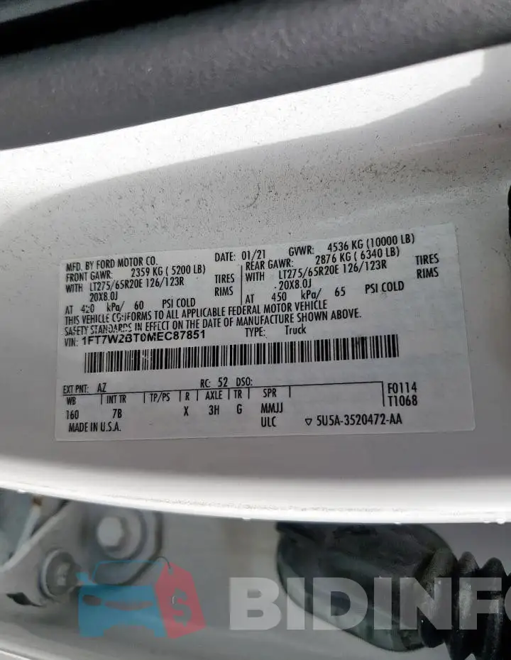 1FT7W2BT0MEC87851 Photo# 12