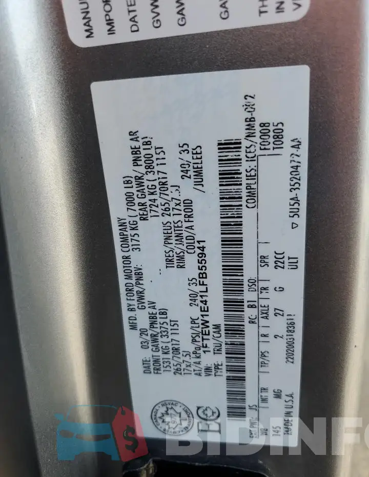 1FTEW1E41LFB55941 Photo# 12