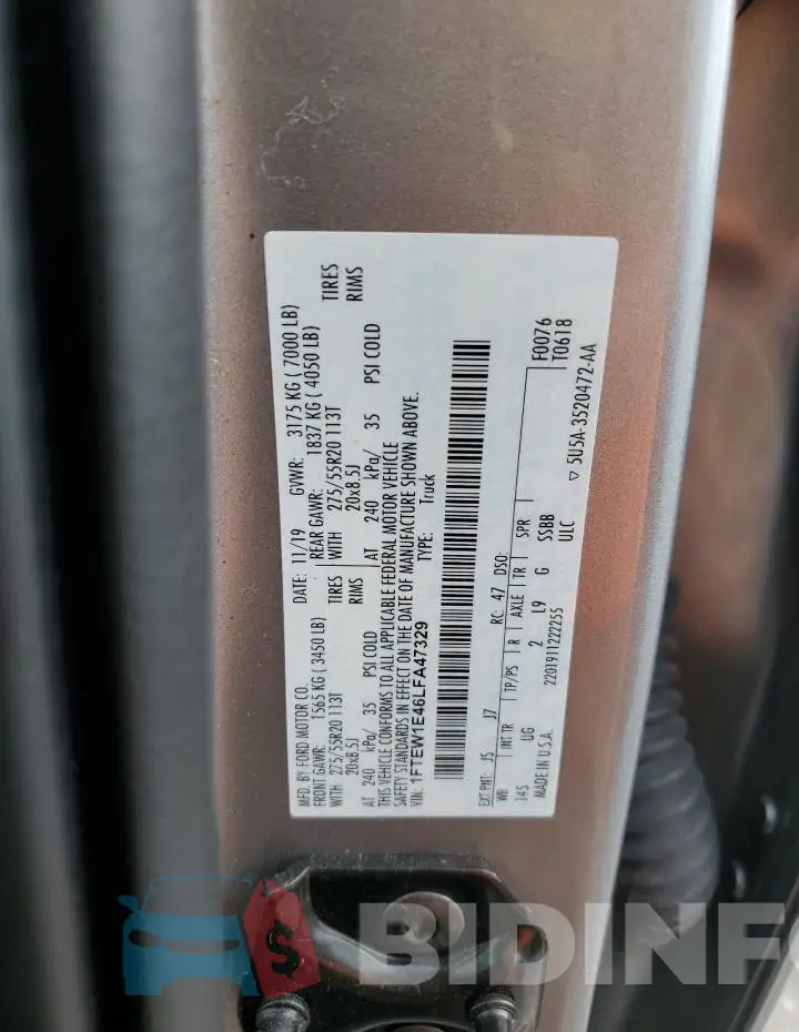 1FTEW1E46LFA47329 Photo# 12