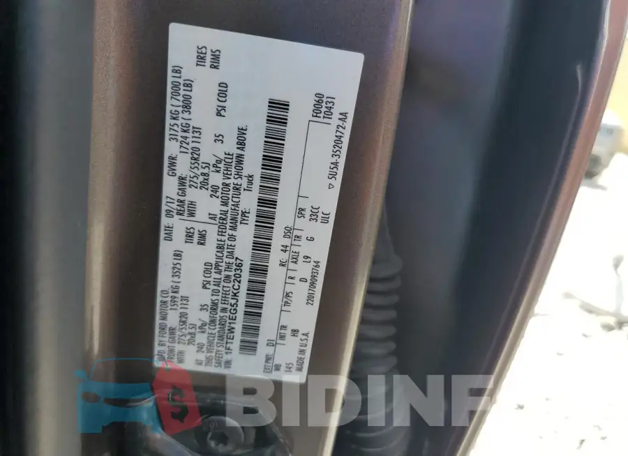 1FTEW1EG5JKC20367 Photo# 13