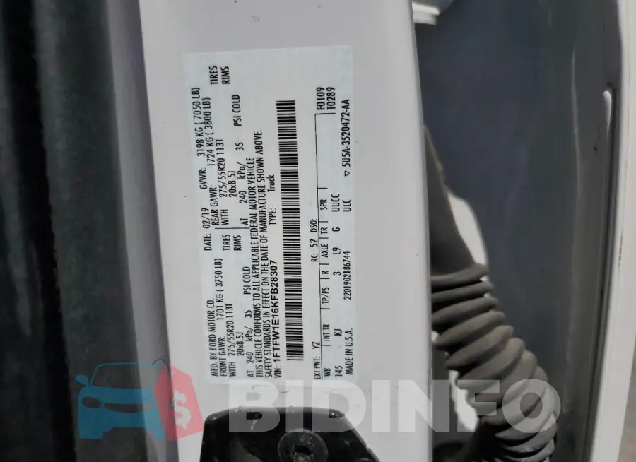 1FTFW1E16KFB28307 Photo# 12