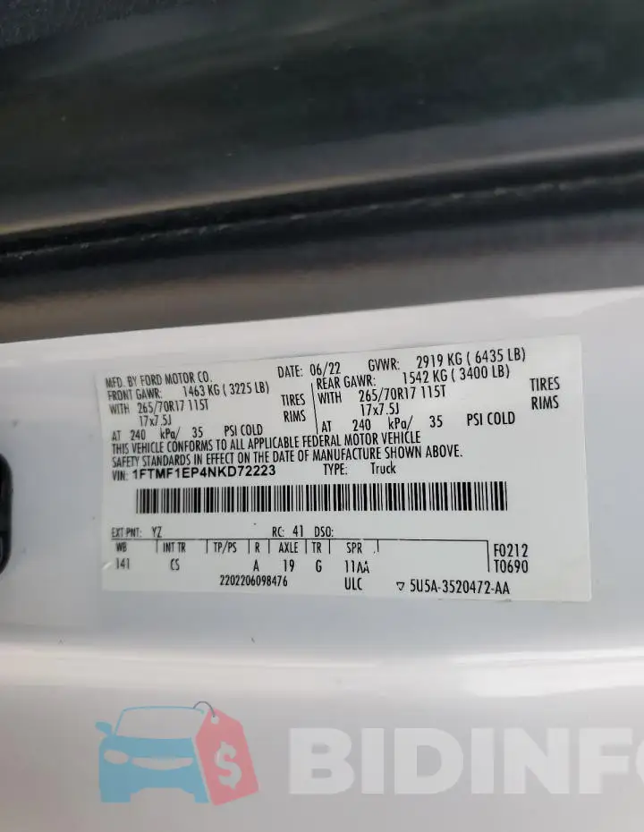1FTMF1EP4NKD72223 Photo# 12