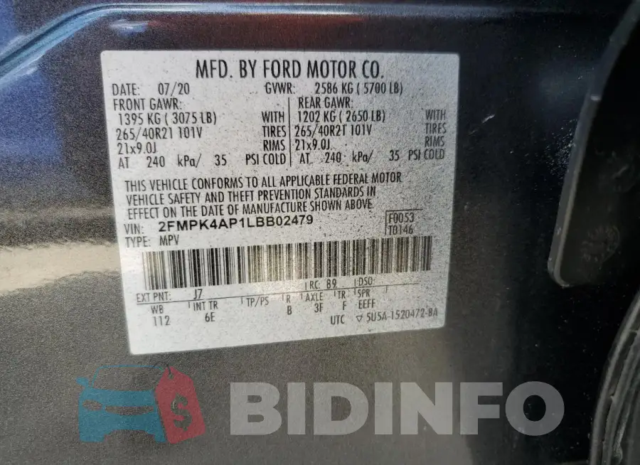 2FMPK4AP1LBB02479 Photo# 13