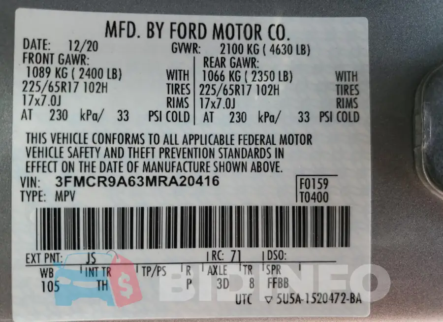 3FMCR9A63MRA20416 Photo# 14