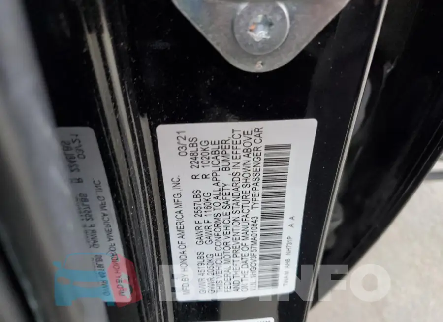 1HGCV3F57MA010643 Photo# 13