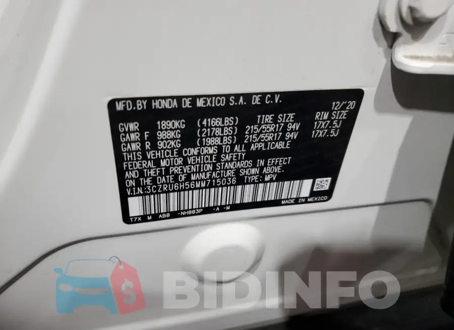 3CZRU6H56MM715036 Photo# 14