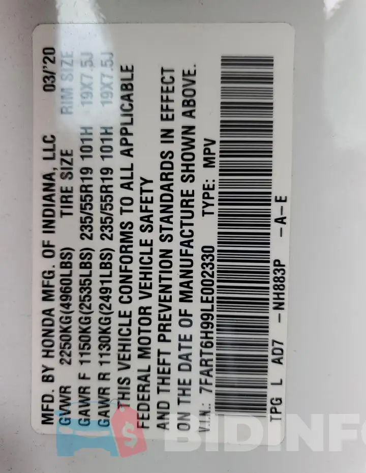 7FART6H99LE002330 Photo# 14