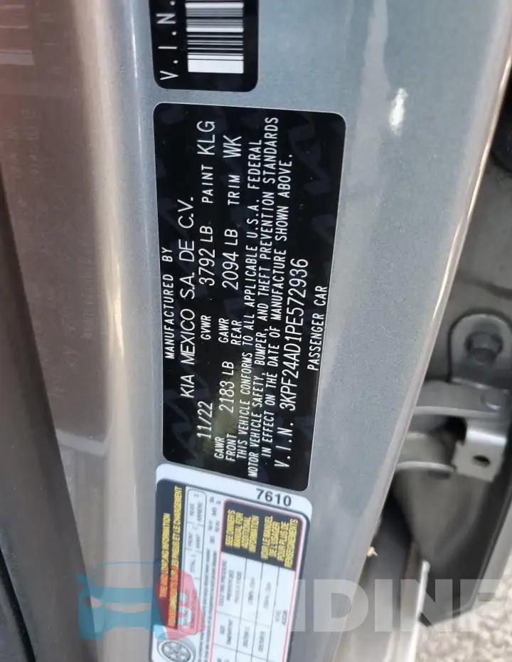 3KPF24AD1PE572936 Photo# 12